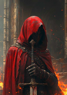 Red Hooded Warrior