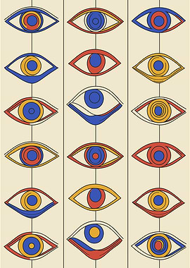 Abstract Evil Eye Art