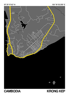 Krong Kep City Street Map