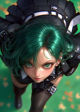 Anime Girl with Green Hair