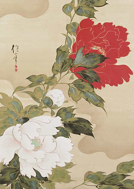 Japanese Peony Painting