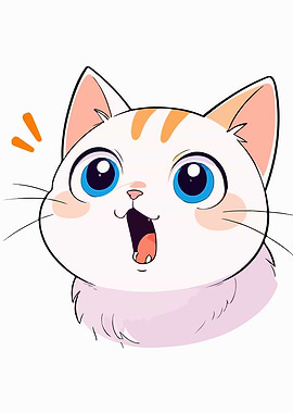 Surprised Cat Illustration