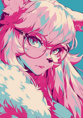 Anime Girl with Glasses