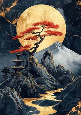 Japanese Mountain Landscape