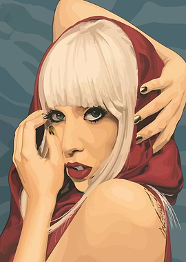 Lady Gaga Pop Art Portrait