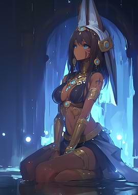 Egyptian Goddess Anime Girl Art