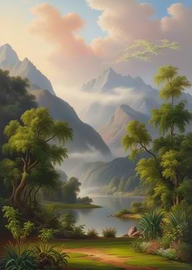 Serene Mountain Lake