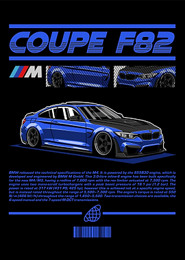 BMW M4 Coupe F82 Blue