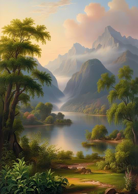 Serene Mountain Lake