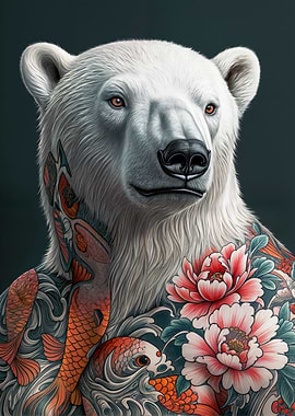 Polar Bear with Tattoo