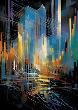 Abstract Cityscape Art