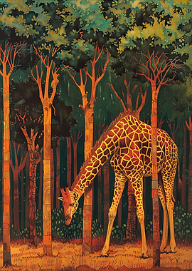 Giraffe in Forest