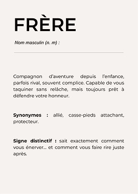 French Word Definition: Frère