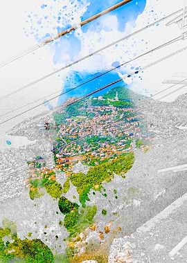 Aerial View of Cityscape Dubrovnik Croatia