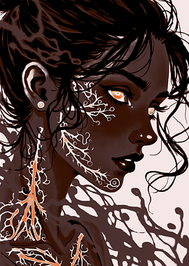 Woman with Branch Tattoo