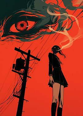 Anime Girl with Giant Eye