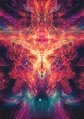 Cosmic Abstract Face