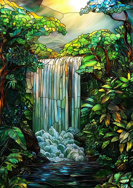 Stained Glass Waterfall