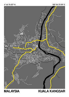 Kuala Kangsar City Street Map