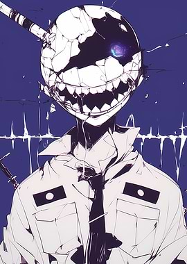 Cracked Mask Anime Character
