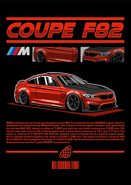 BMW M4 Coupe F82 Red