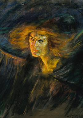 Woman with Fiery Hair