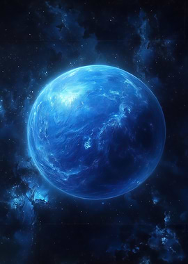 Blue Planet in Space. Pluto.