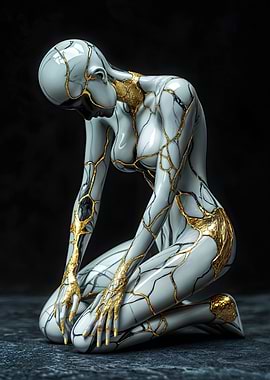 Kintsugi Woman Artwork