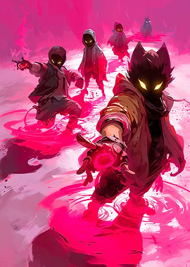 Fantasy Characters in Pink