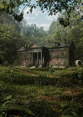 Abandoned Mansion in Woods