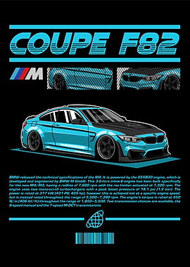 BMW M4 Coupe F82 Cyan