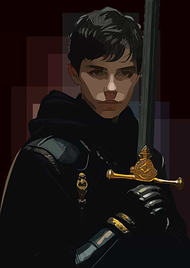 Young Knight with Sword