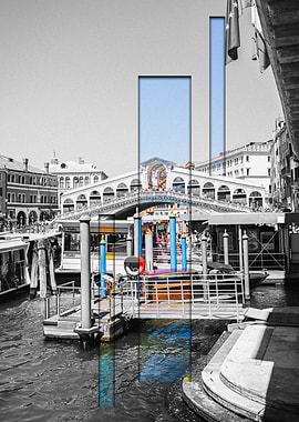 Venice Bridge and Gondolas