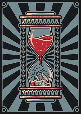 Hourglass & diamond vintage design