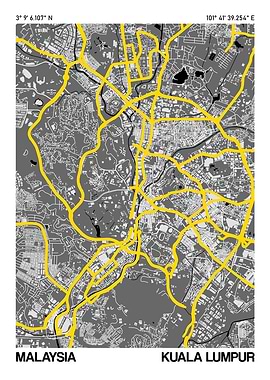 Kuala Lumpur City Street Map