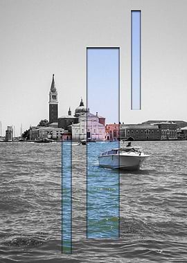 Venice Skyline with Boat