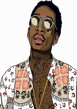 Wiz Khalifa Cartoon Portrait
