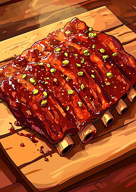 BBQ Ribs Illustration