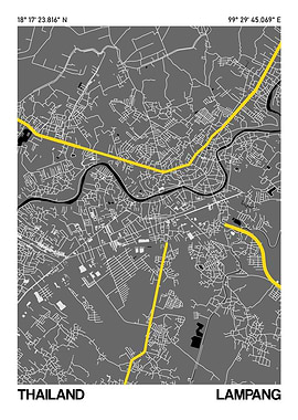 Lampang City Street Map