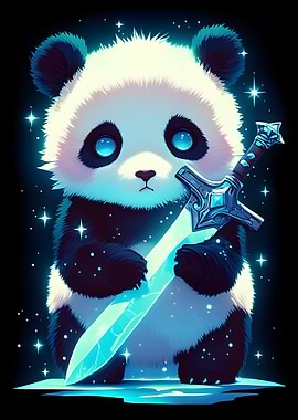 Cute Panda Warrior