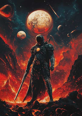 Dark Knight in Lava World