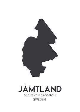 Jamtland, Sweden Map