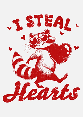 Raccoon Steals Hearts