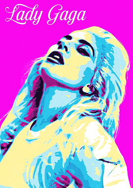 Lady Gaga Pop Art Portrait