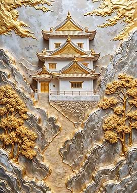 Golden Pagoda Relief