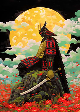 Samurai Under Full Moon