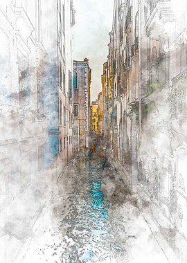Venice Canal Sketch