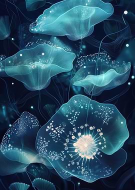 Glowing Floral Abstract