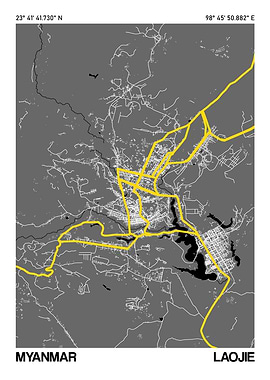 Lao Jie City Street Map