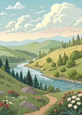 River Valley Landscape